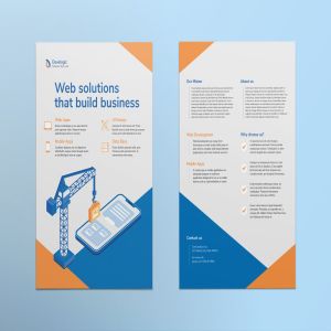 Web&APP产品开发设计宣传推广传单设计模板 Web And Mobile App Development Flyer
