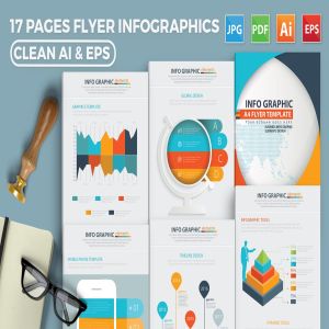 17页信息图表幻灯片数据信息制作模板 Infographic 17 Pages