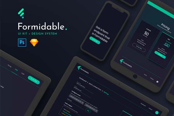 一流设计素材网下午茶：FAQ客服服务类响应式网盘模板下载[PSD,Sketch]