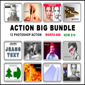 12个高品质的PS动作合辑 Photoshop Action Mega Bundle [atn]