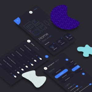 智能家居APP应用灯管控制界面模板 Smart Home Lighting Mobile Ui v.2