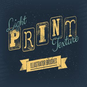 噪点/半色调/磨损效果AI画笔笔刷工具包 Light Print Texture Illustrator Brushes