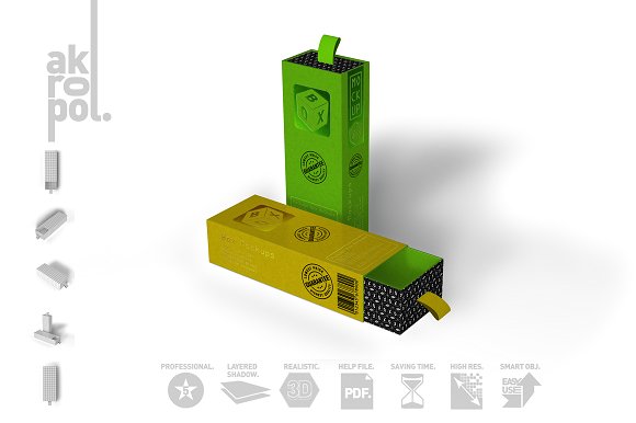 特色礼品盒包装设计展示模型Mockups【PSD】