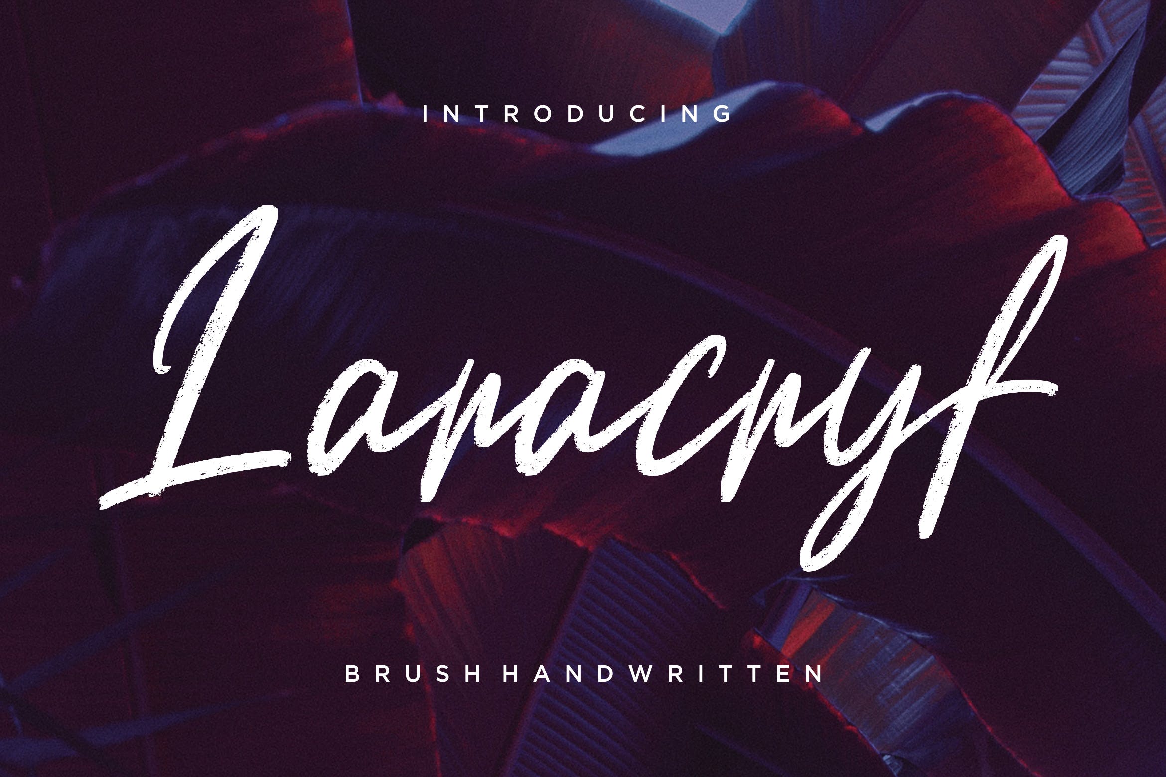 创意英文连体字设计书法字体下载 Laracryf Brush Handwritten