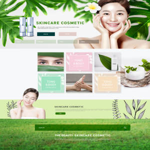 美容护肤化妆品网上商城UI设计模板