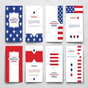 美国总统日主题画册模板 President’s Day brochures