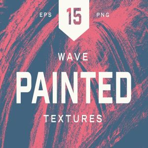 彩绘波纹背景纹理系列素材 Painted Wave Textures