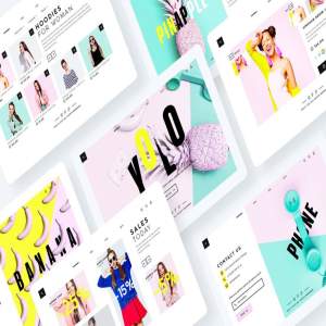 时尚糖果色UI Kit模版打包下载[psd]