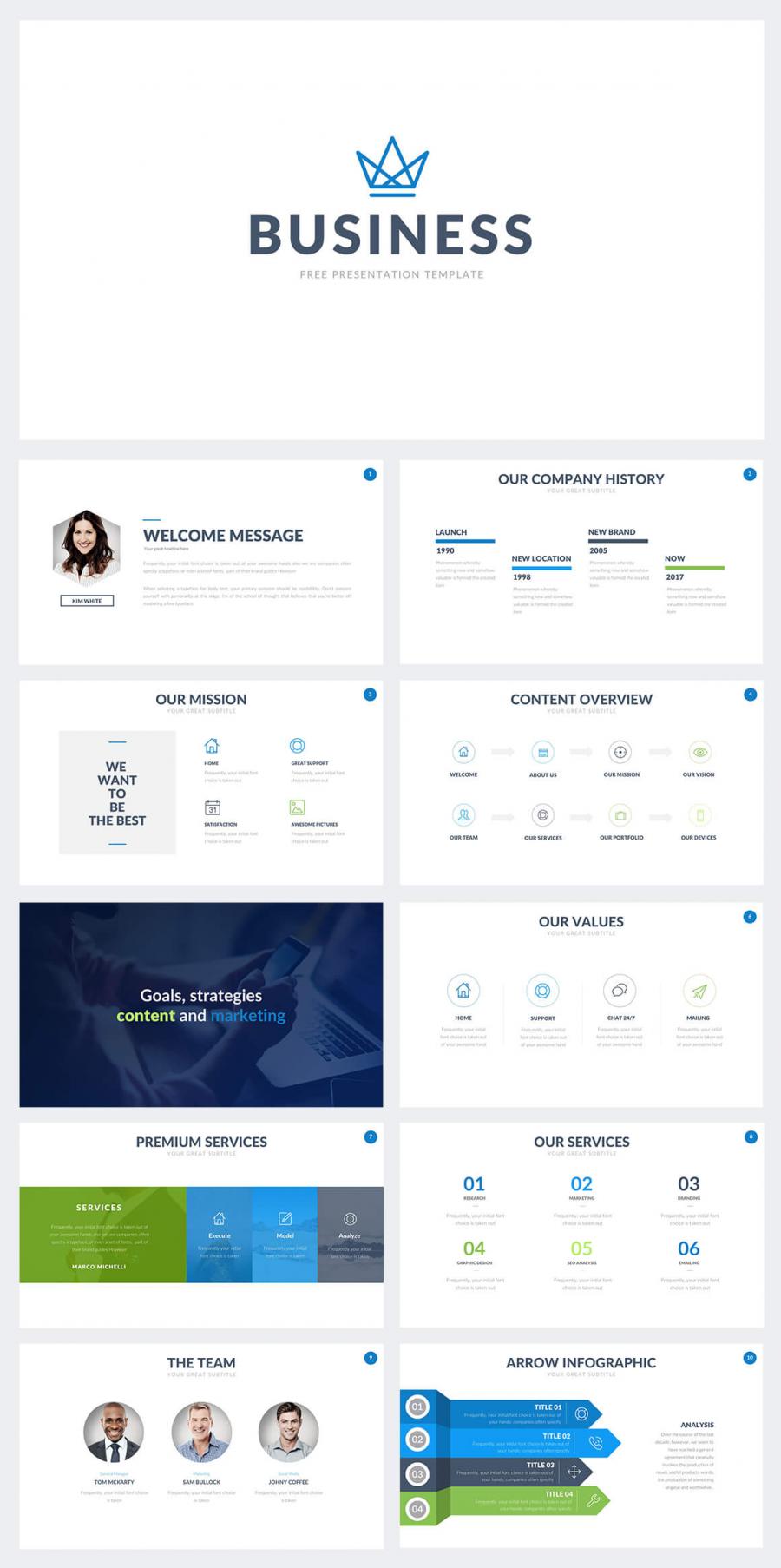 一款现代商务PPT免费模板 Free Business Powerpoint Template [PPT,PPTX]