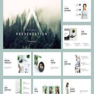 最小化，干净和有创意的PowerPoint模板