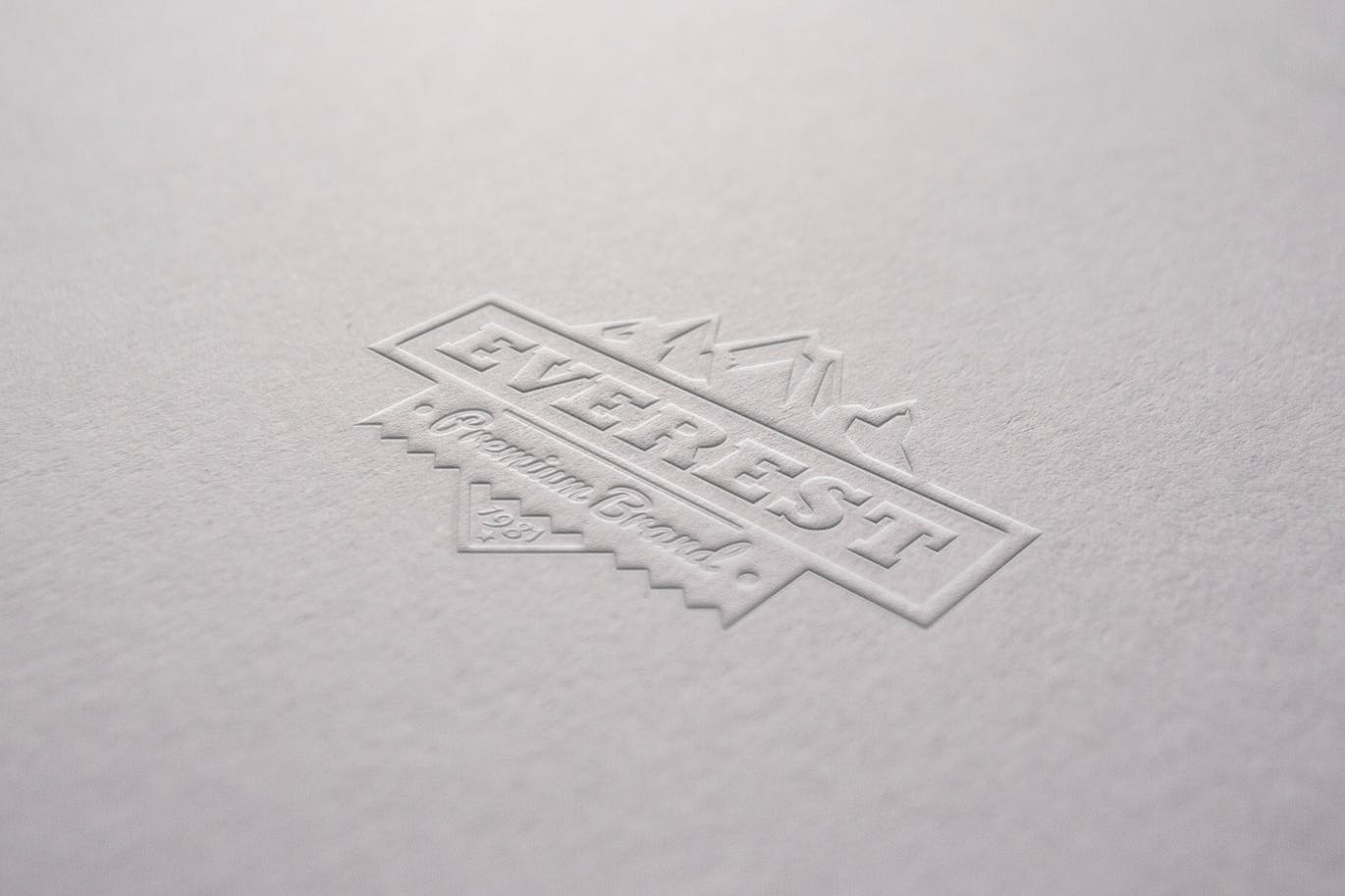 Logo品牌商标凸印效果图样机模板 Embossed Paper Mockup