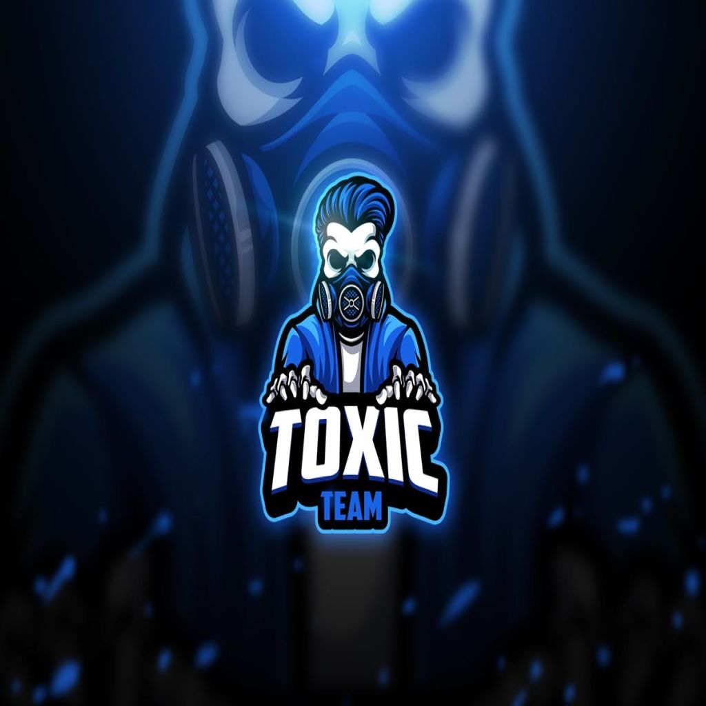 生化危机骷髅头电子竞技队徽Logo模板V2 Toxic skull 2 – Mascot & Esport Logo插图