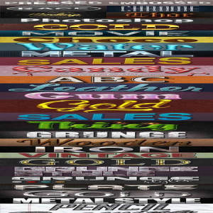 实用的多效果文字图层样式下载[psd,asl]