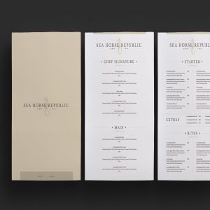 极简规则排版风格西餐厅菜单设计模板 Restaurant Menu