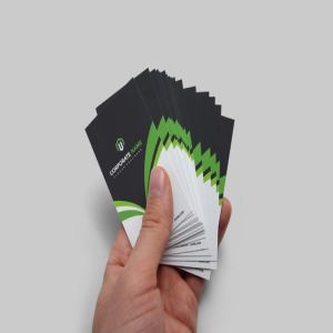 经典简约风格企业名片设计样机 Realistic Business Card Mockups for US Size插图4