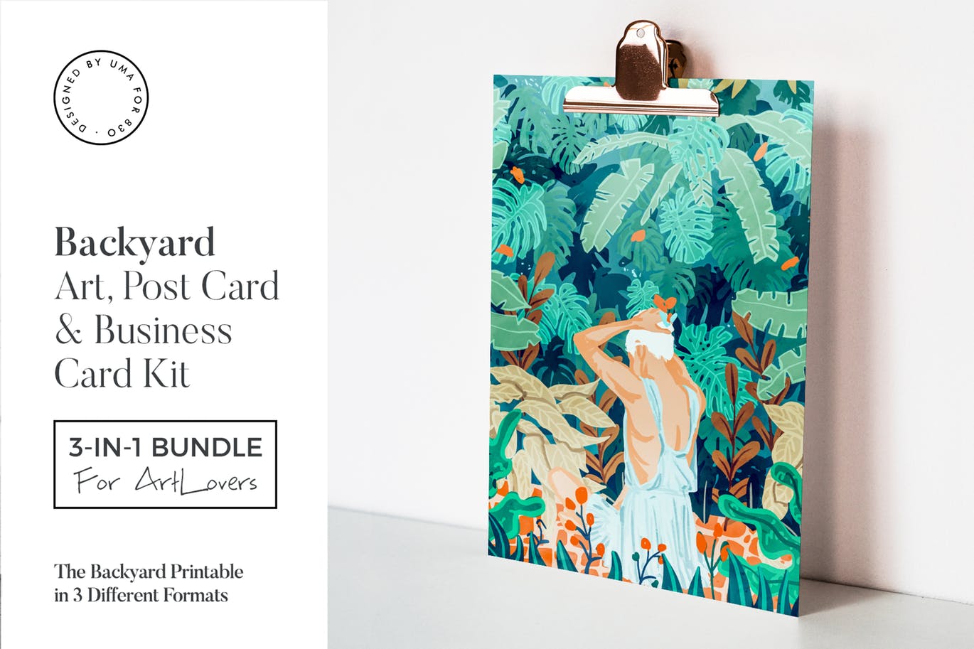 后花园水彩艺术办公文具设计套装 Backyard Art & Stationary Kit