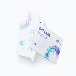 会员礼品积分卡外观设计效果图样机03 Gift Card Mockup 03