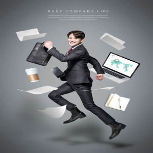 忙碌的工作生活主题海报psd素材