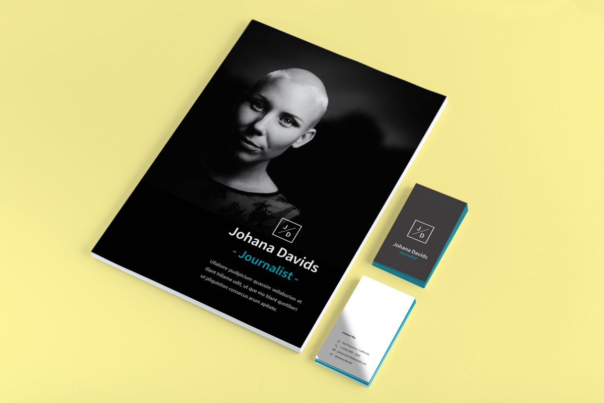 记者简历模板 Free Resume CV InDesign Template, Journalist Edition