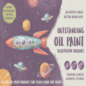 令人惊叹的油画AI笔刷 Outstanding Oil Paint Brushes