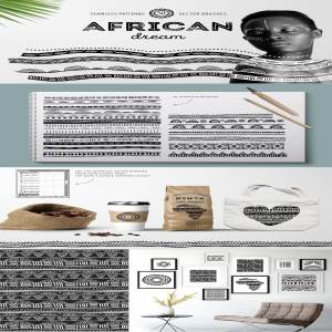 非洲梦系列工艺品设计素材包 African dream – patterns and brushes