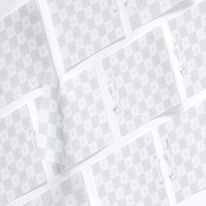 婚礼邀请函/贺卡设计效果网格布局样机 Wedding Cards Mockup, Grid Layout