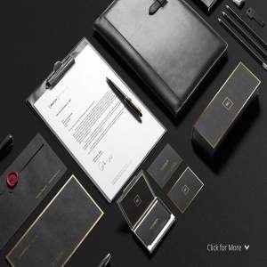 企业品牌办公文具样机模板 Premium Stationery Mock-Up