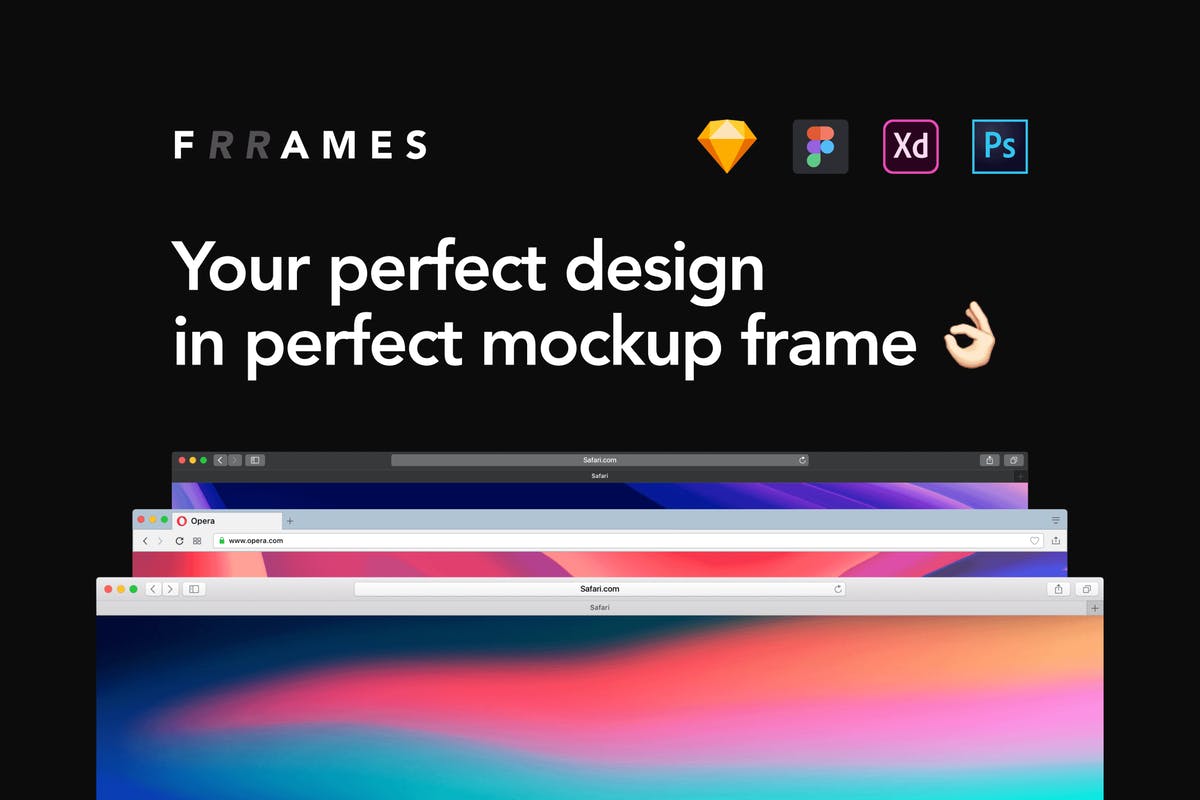 超实用跨平台设备设计演示框架样机合集 Frrames Mockups
