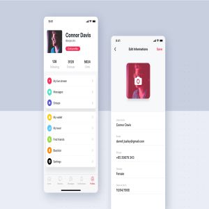 社交网络平台APP应用概念UI设计模板 Social mobile app UI concept