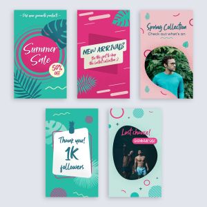 时尚清新简约的Instagram社交媒体banner海报设计模板