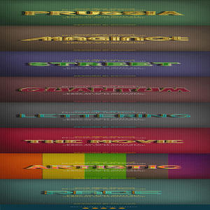 怀旧质感立体风格的PS图层样式下载