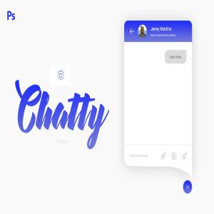 即时聊天工具APP应用聊天窗口UI模板 Chatty Chatbot