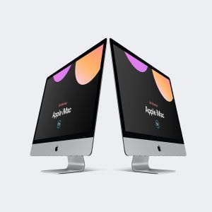 四种视角2019款视网膜屏iMac一体机样机 iMac 2019 Retina Mockup Collection插图5