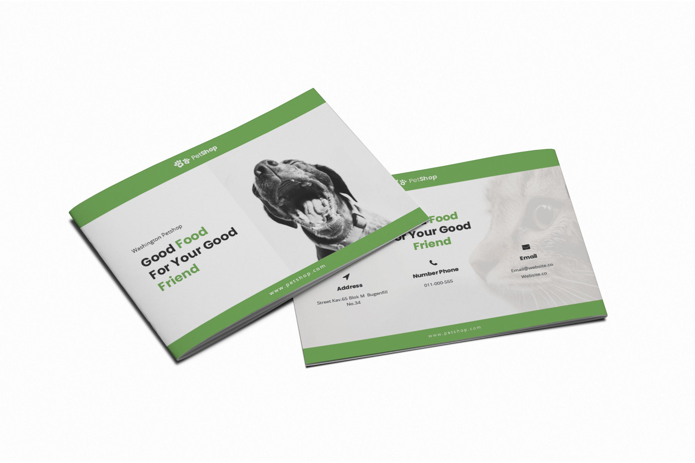 宠物店/宠物医院A5宣传册设计模板 Pet Shop A5 Brochure Template