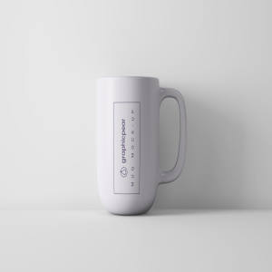咖啡陶瓷杯外观设计PSD样机模板 Minimal Coffee Mug Mockup PSD插图1