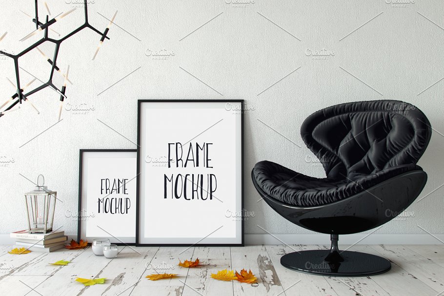 室内艺术作品画框相框样机10 Interior Frame Mockup – 10