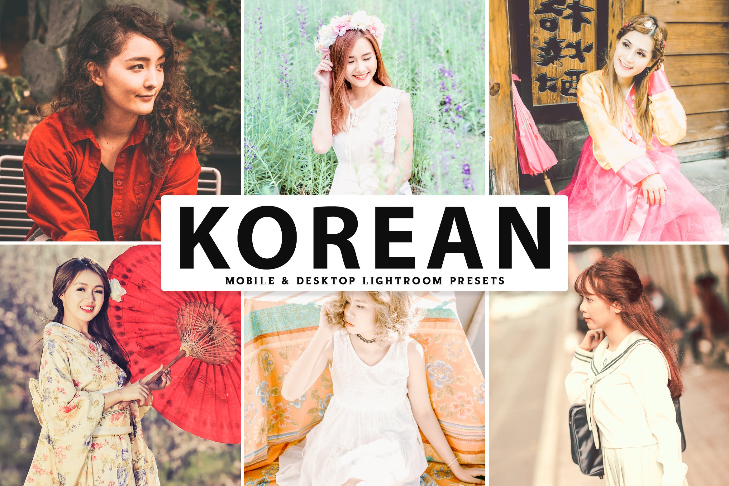 日韩风人像照片后期处理LR调色预设 Korean Mobile & Desktop Lightroom Presets