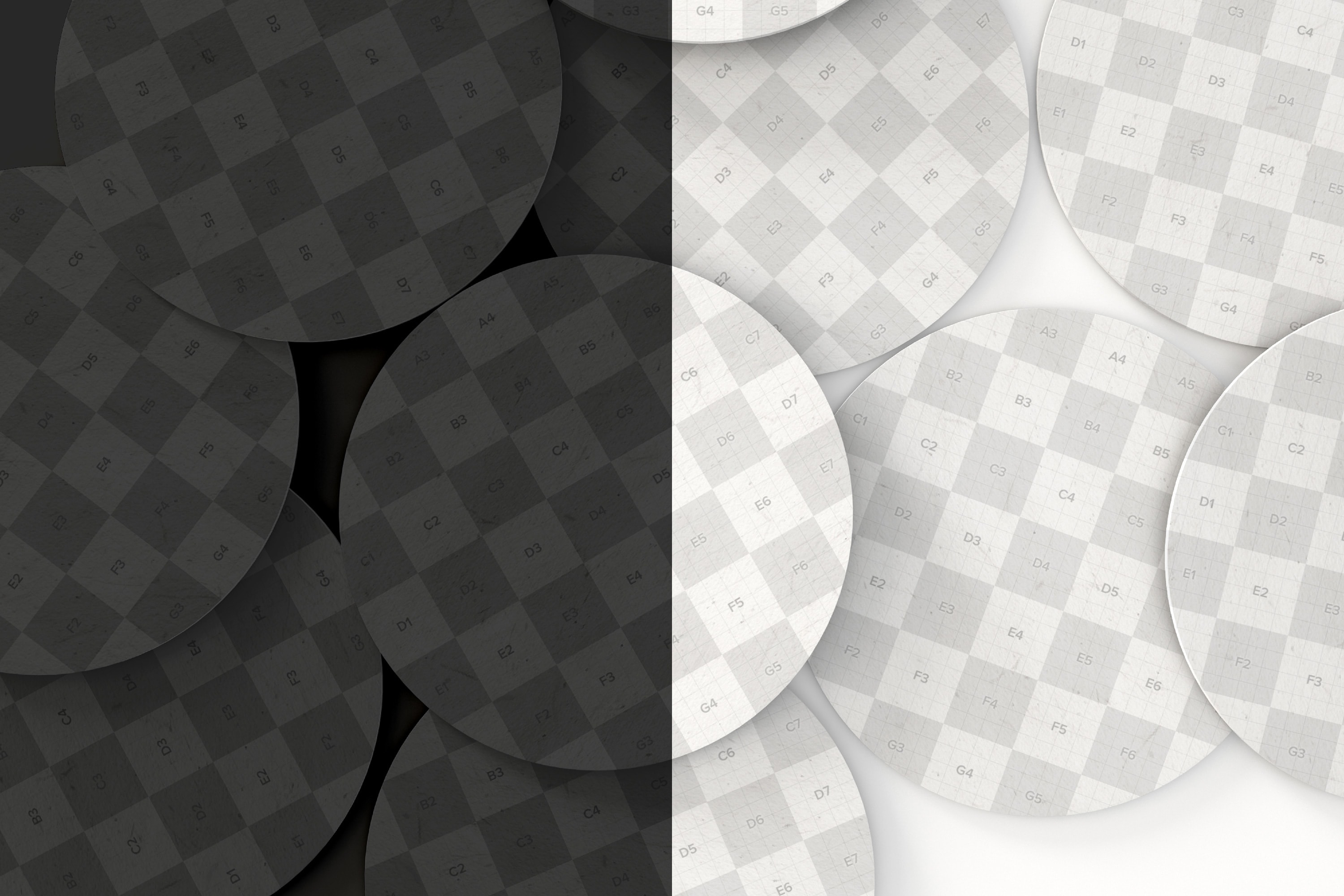 圆形纸杯垫品牌标识展示样机01 Round Coaster Mockup 01