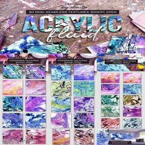多彩丙烯酸流体30种纹理样品合集