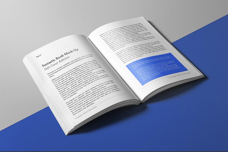 软封装图书样机模板 Book Mock-Up / Soft Cover Edition