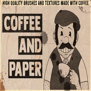 咖啡污迹PS笔刷&复古纸张背景 Coffee&Paper – Handcrafted Pack