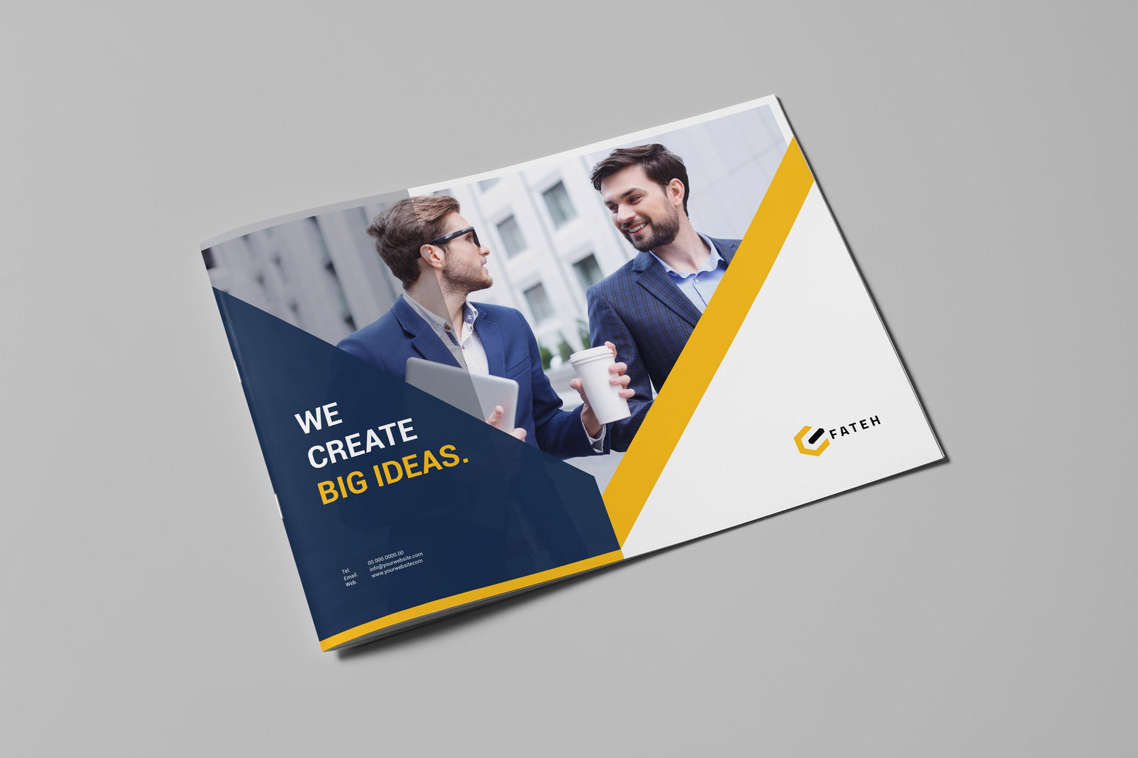 金融咨询公司企业介绍画册设计模板v2 Business Brochure Vol.2 Landscape