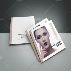 女性时尚摄影方形画册设计模板