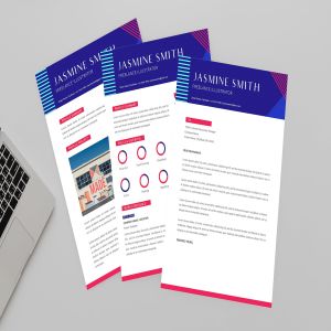 自由职业插画师三合一简历设计模板 Freelance Illustrator Resume Designer