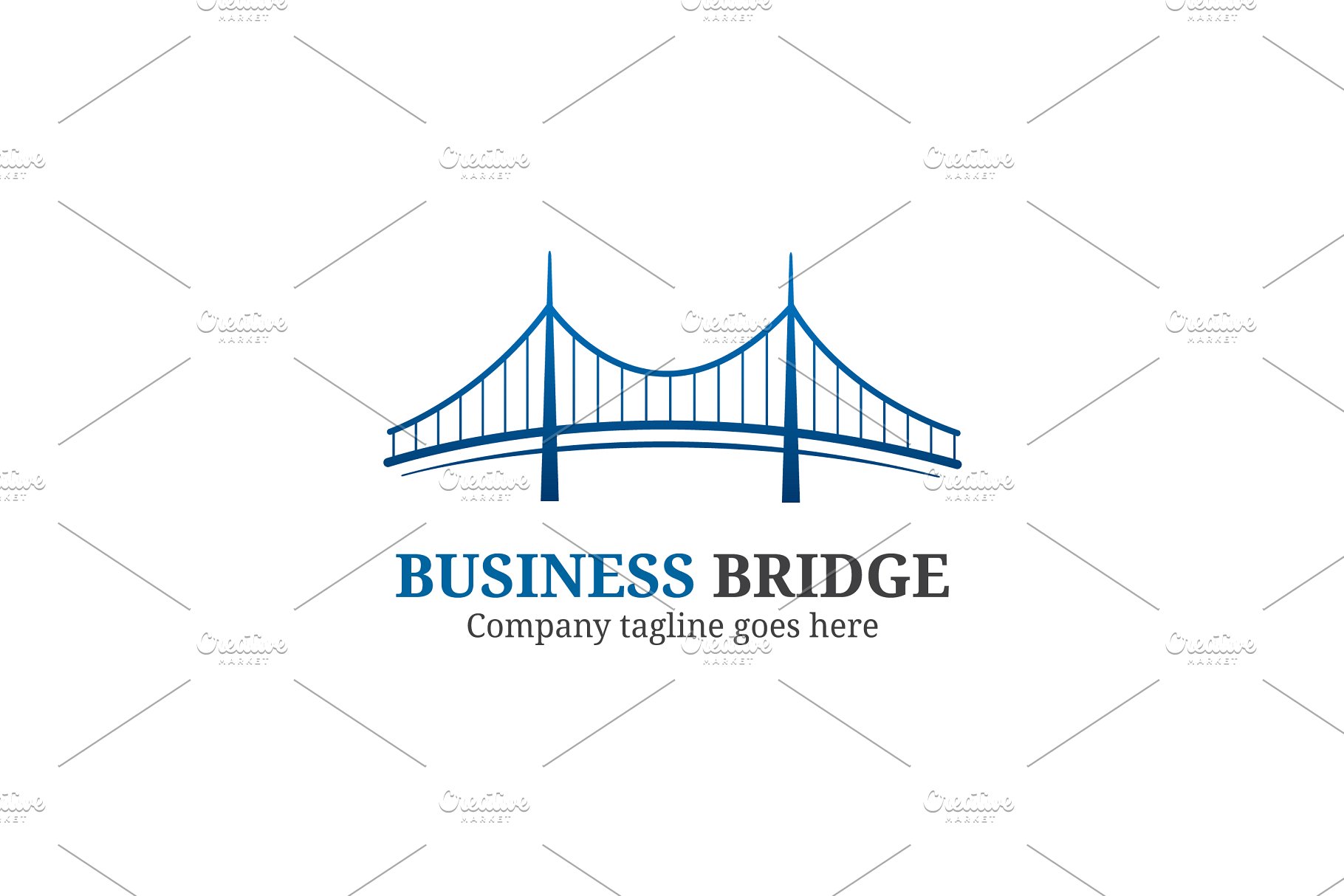 商业桥梁形象图形Logo模板 Business Bridge Logo