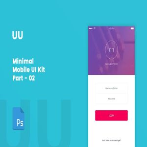 极简主义手机应用登陆界面UI套件 UU – Minimal Mobile UI Kit Part 02 Sign In form