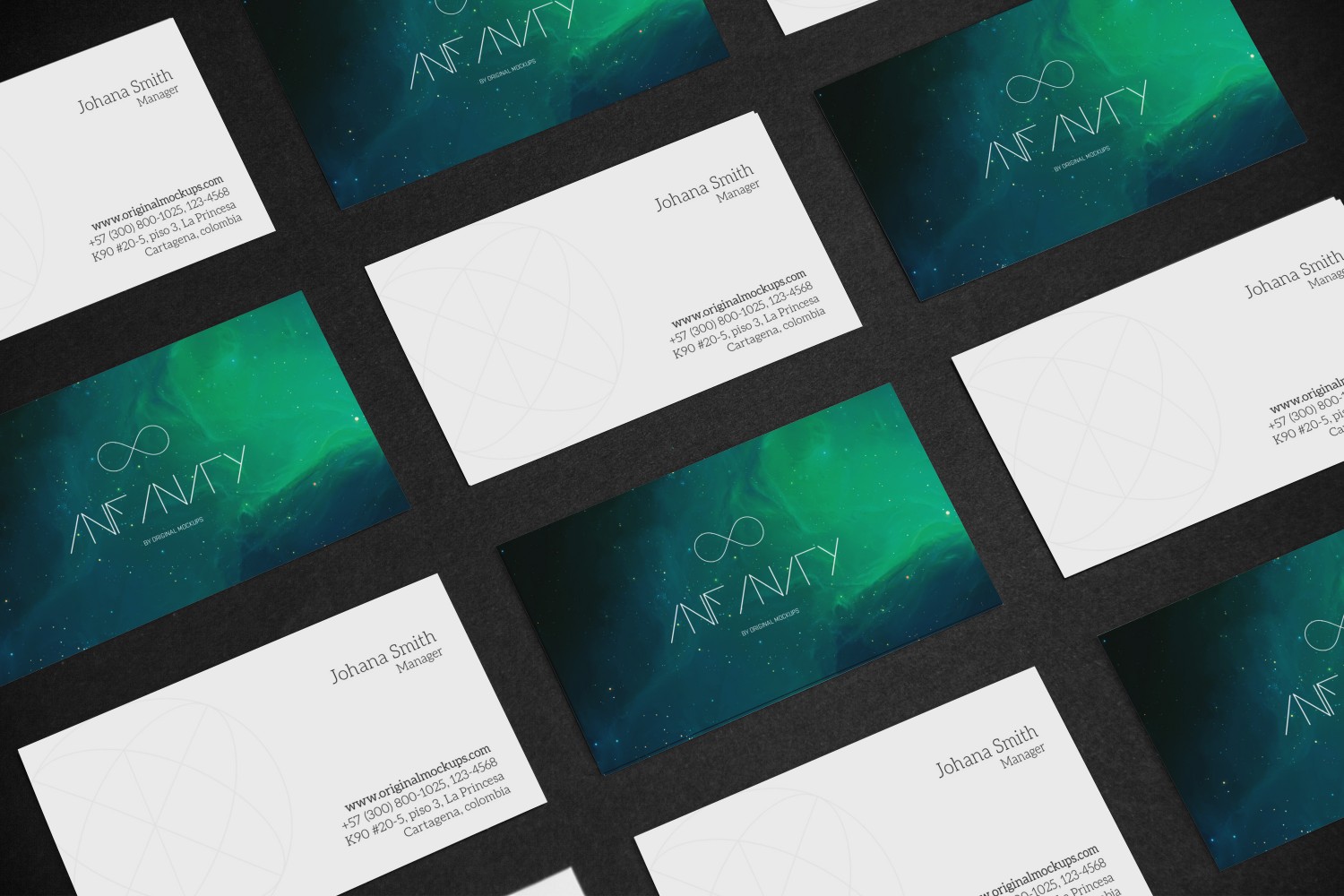 极简企业个人商务名片样机模板05 Business Card Mockup 5