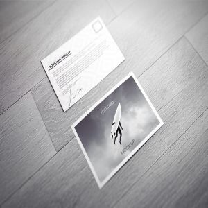 简约的明信片/邀请函/传单样机 Postcard / Invitation / Flyer Mock-up