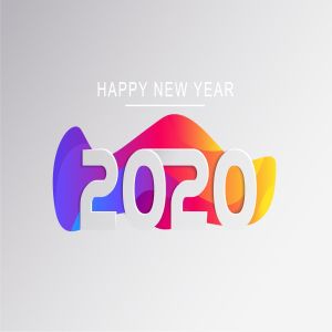 2020新年数字彩色矢量设计图形素材 2020 Happy New Year Greeting Card插图6