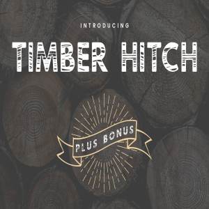 木纹无衬线英文字体 Timber Hitch Font + Nature Designs